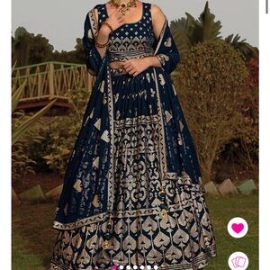 Blue / Navy Blue Lehenga - Wedding Dress / Sangeet Dress